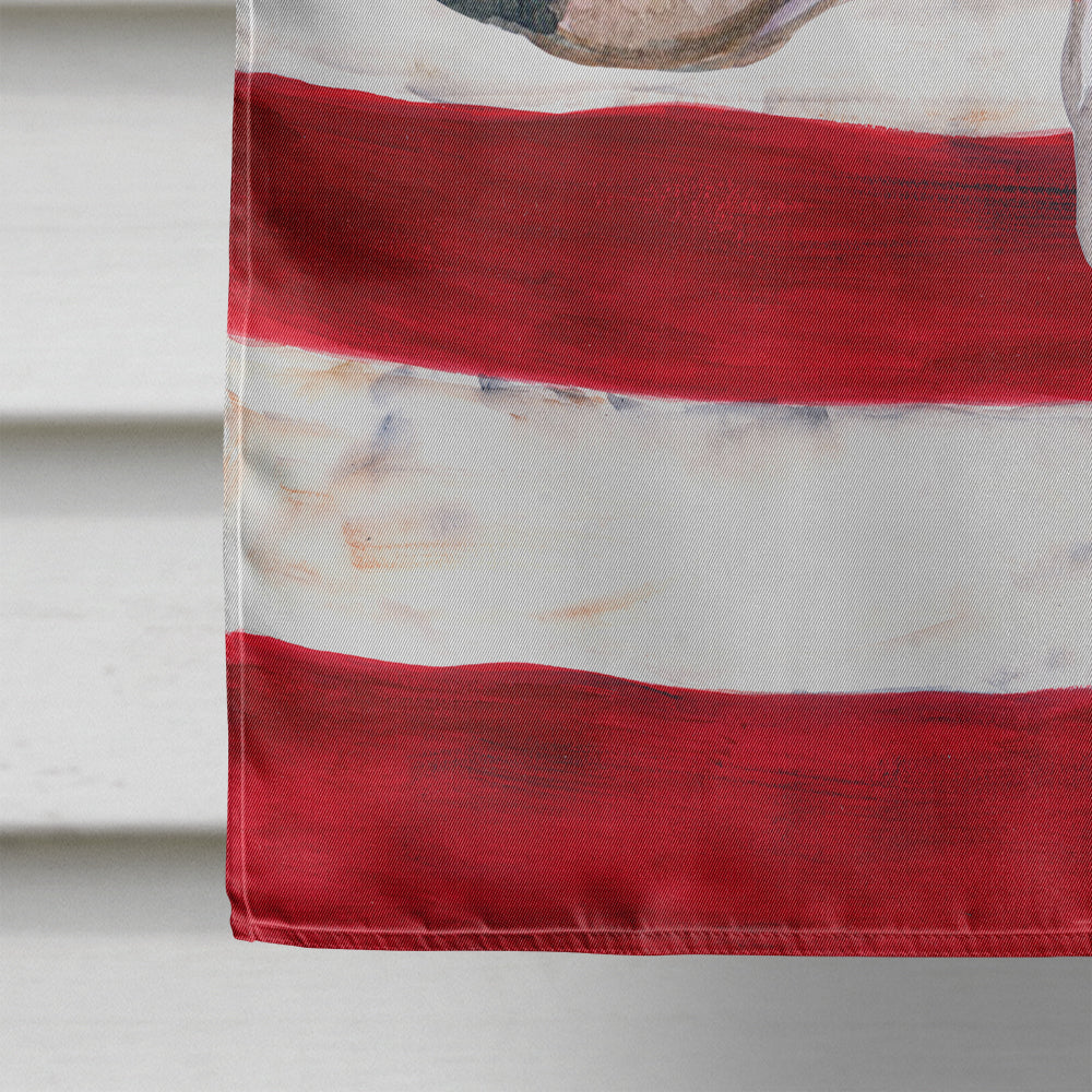 Bull Terrier Patriotic House Flag 28x40 Porch Sleeve Pole Decorative Outside Yard Banner Artwork Wall Hanging, Polyester