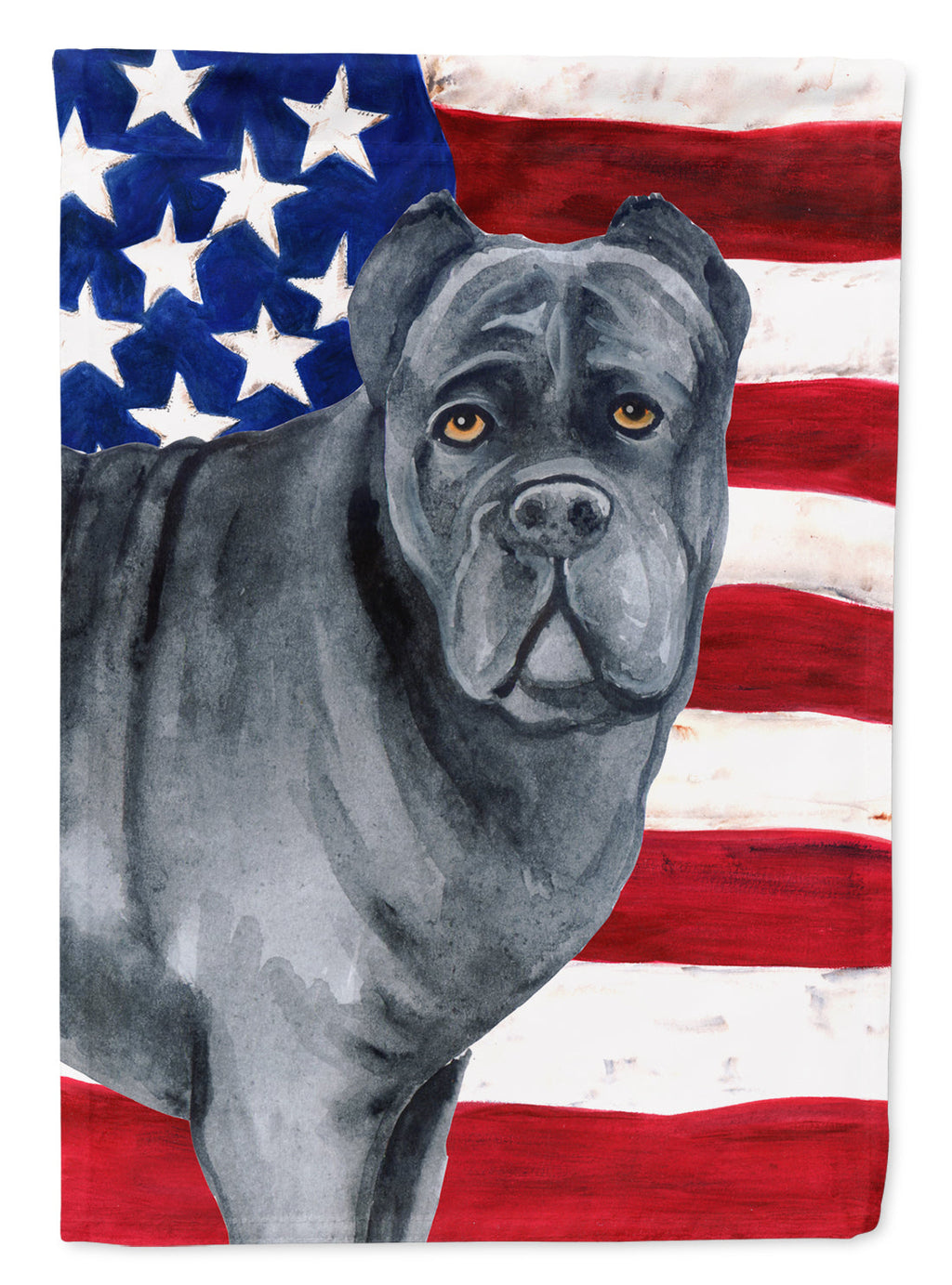 Cane Corso Patriotic House Flag 28x40 Porch Sleeve Pole Decorative Outside Yard Banner Artwork Wall Hanging, Polyester