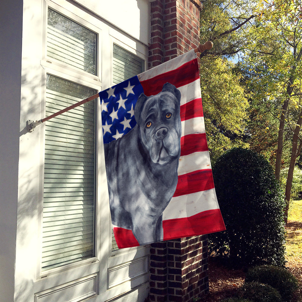 Cane Corso Patriotic House Flag 28x40 Porch Sleeve Pole Decorative Outside Yard Banner Artwork Wall Hanging, Polyester