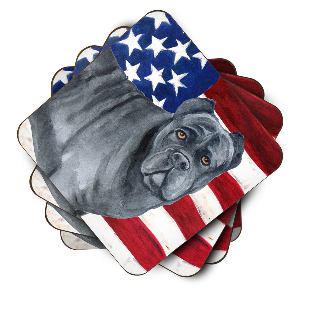 Cane Corso Patriotic Foam Coasters Set of 4 Cup Coasters for Indoor Outdoor, Tabletop Protection, Anti Slip, Mouse pad Material