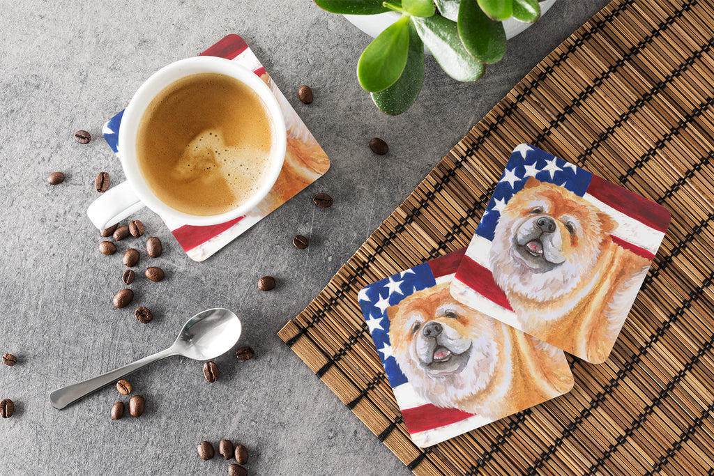 Cane Corso Patriotic Foam Coasters Set of 4 Cup Coasters for Indoor Outdoor, Tabletop Protection, Anti Slip, Mouse pad Material