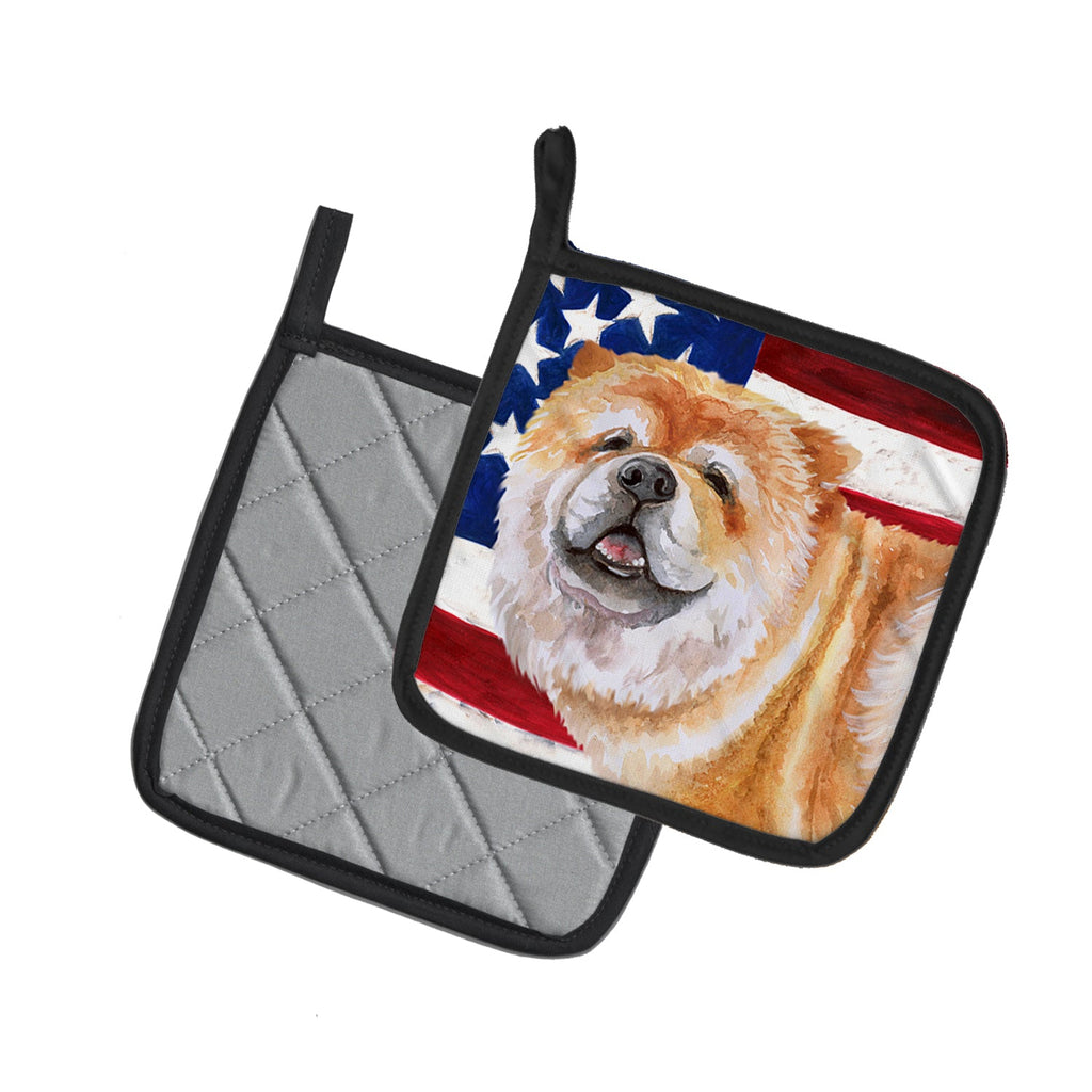Cane Corso Patriotic Pot Holder Set of 2 Heat Resistant Quilted Hot Pads 7.5 x 7.5 Inch, Insulated Kitchen Trivets for Cooking & Baking