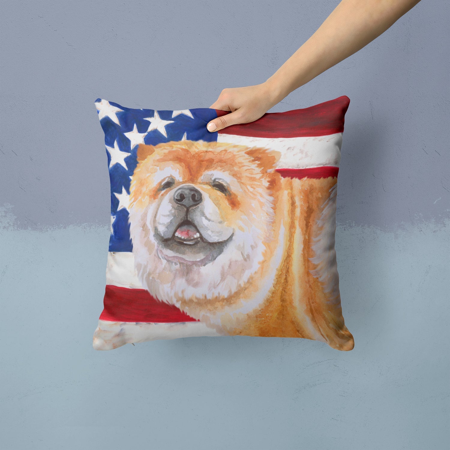 Cane Corso Patriotic Decorative Throw Pillow 14x14 Indoor Outdoor Accent Cushion, Fabric Cover with Insert for Sofa, Bed, Porch & Living Room