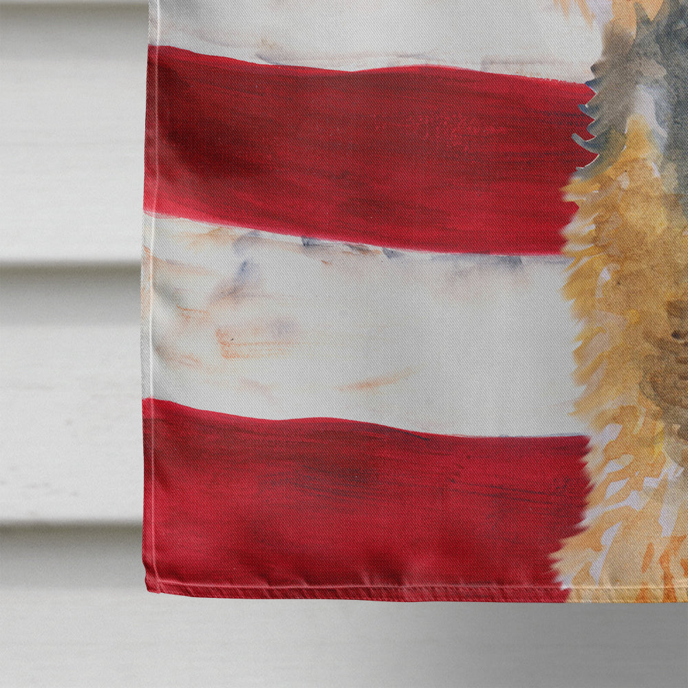 Welsh Terrier Patriotic House Flag 28x40 Porch Sleeve Pole Decorative Outside Yard Banner Artwork Wall Hanging, Polyester