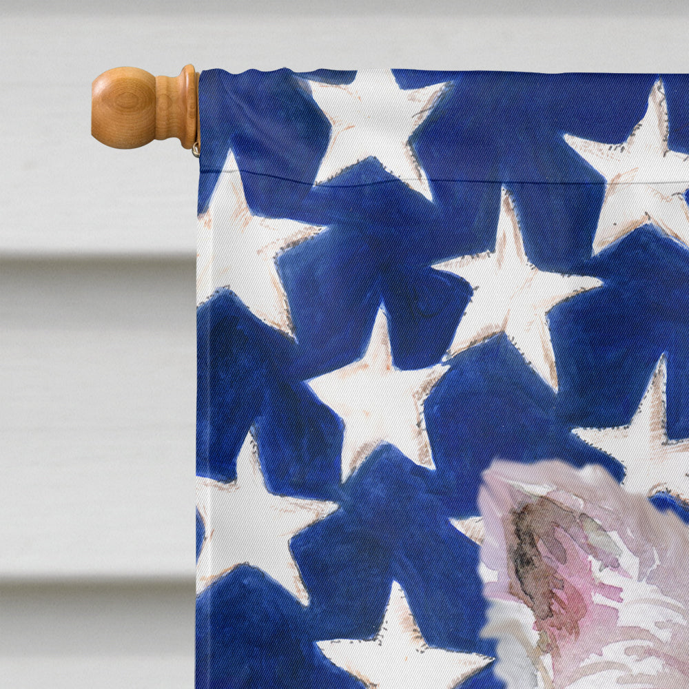 Westie Patriotic House Flag 28x40 Porch Sleeve Pole Decorative Outside Yard Banner Artwork Wall Hanging, Polyester