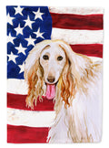 Afghan Hound Patriotic House Flag 28x40 Porch Sleeve Pole Decorative Outside Yard Banner Artwork Wall Hanging, Polyester