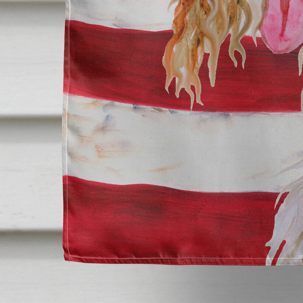 Afghan Hound Patriotic House Flag 28x40 Porch Sleeve Pole Decorative Outside Yard Banner Artwork Wall Hanging, Polyester