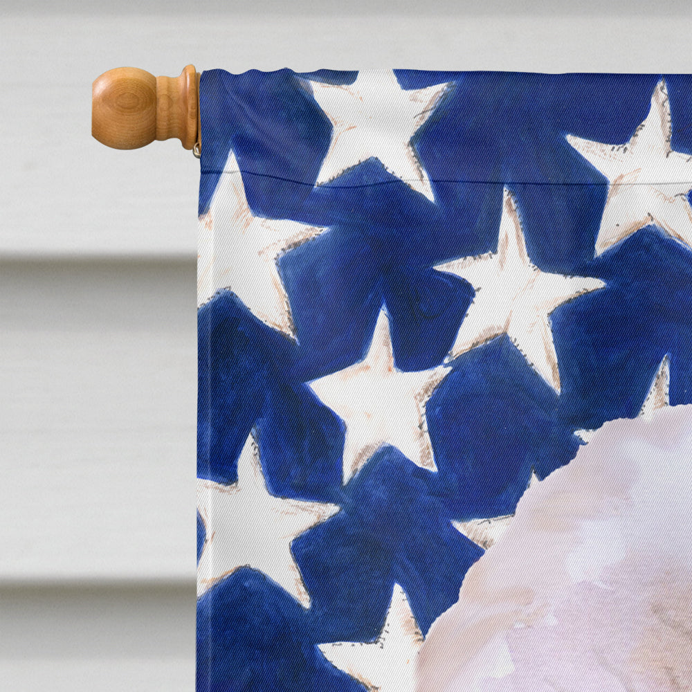 Bichon Frise #2 Patriotic House Flag 28x40 Porch Sleeve Pole Decorative Outside Yard Banner Artwork Wall Hanging, Polyester