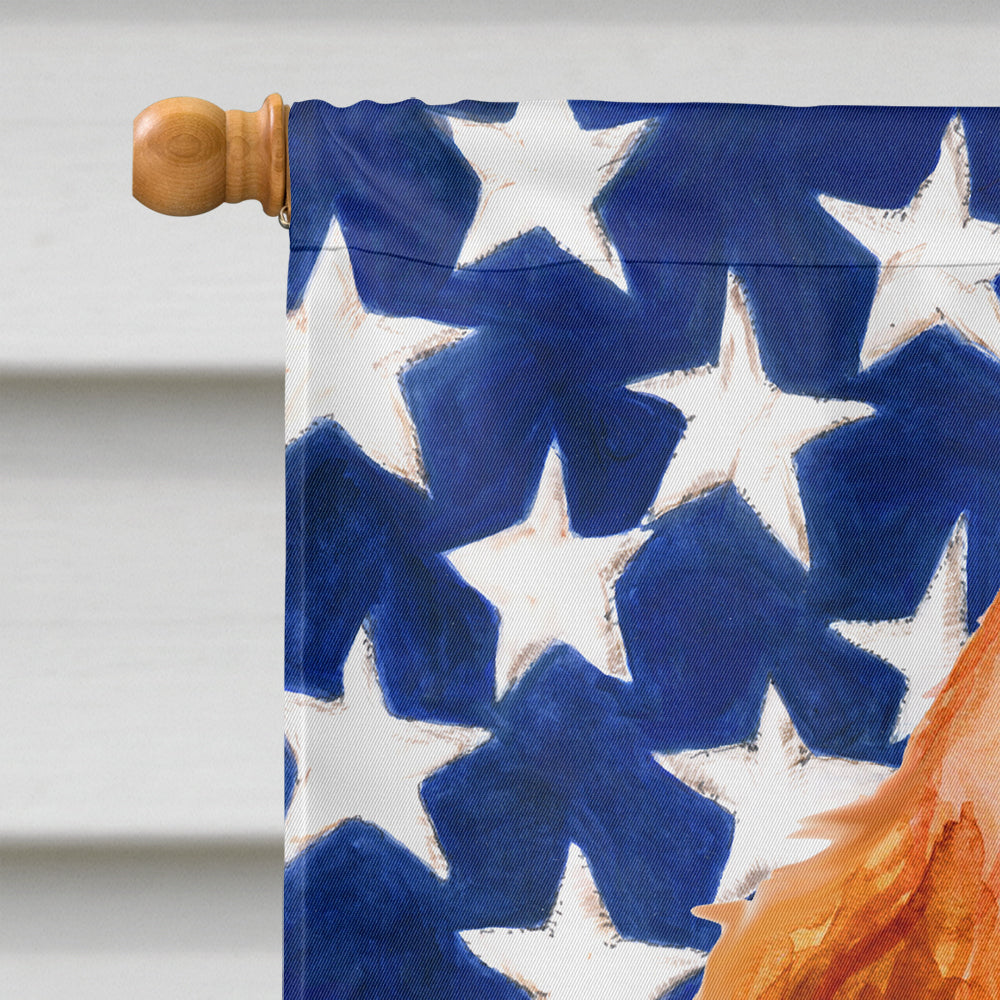 Cocker Spaniel Patriotic House Flag 28x40 Porch Sleeve Pole Decorative Outside Yard Banner Artwork Wall Hanging, Polyester