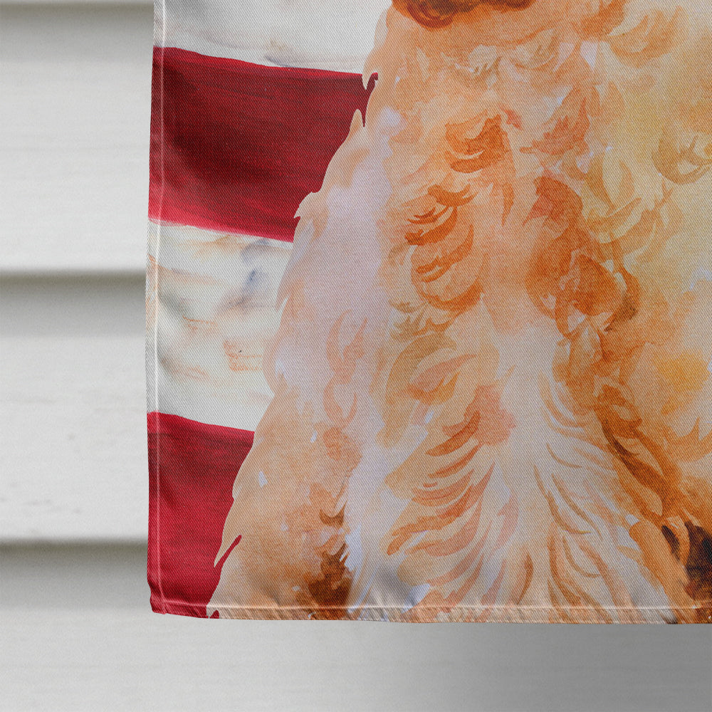 Cocker Spaniel Patriotic House Flag 28x40 Porch Sleeve Pole Decorative Outside Yard Banner Artwork Wall Hanging, Polyester