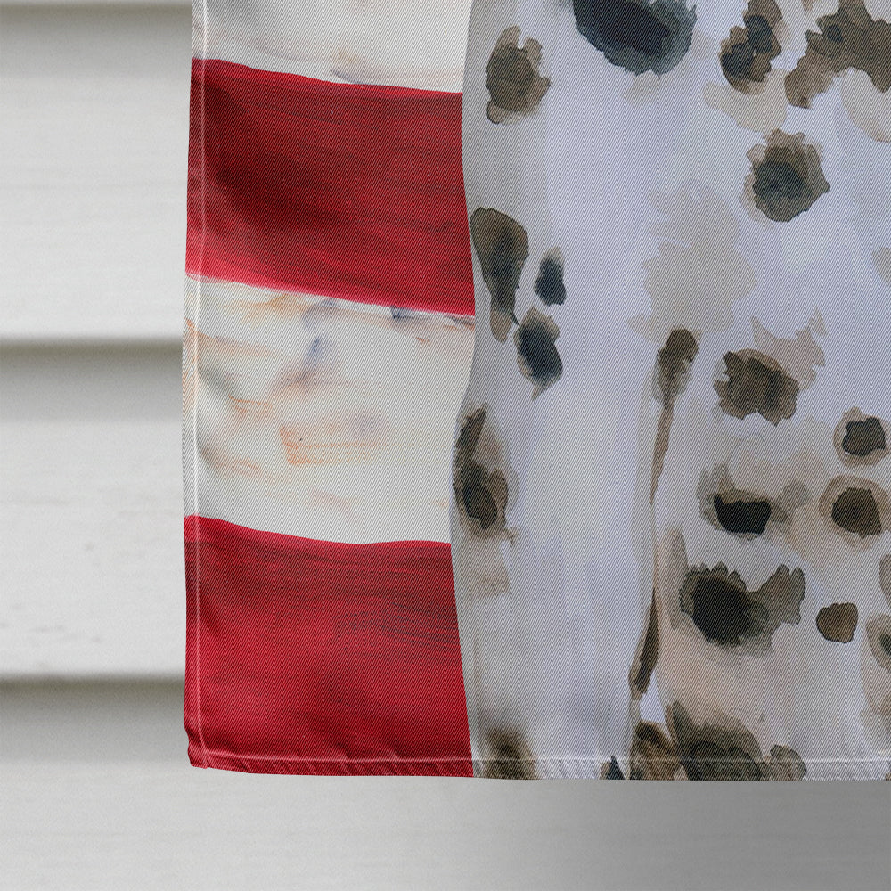 Dalmatian Puppy Patriotic House Flag 28x40 Porch Sleeve Pole Decorative Outside Yard Banner Artwork Wall Hanging, Polyester