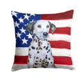 Dalmatian Puppy Patriotic Decorative Throw Pillow 14x14 Indoor Outdoor Accent Cushion, Fabric Cover with Insert for Sofa, Bed, Porch & Living Room