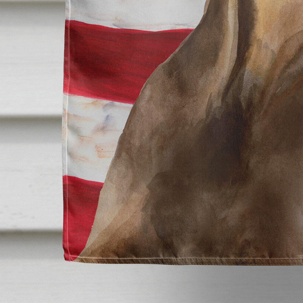 Doberman Pinscher Patriotic House Flag 28x40 Porch Sleeve Pole Decorative Outside Yard Banner Artwork Wall Hanging, Polyester