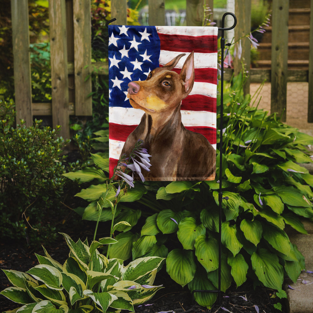 Doberman Pinscher Patriotic Garden Flag Mailbox Decorative Yard Banner Outside Patio Artwork for Flower Beds, Garden Size, Multicolor