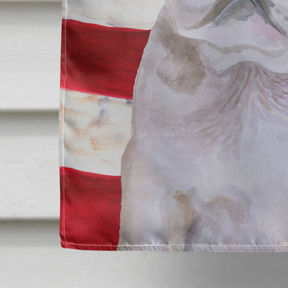 French Bulldog Black White Patriotic House Flag 28x40 Porch Sleeve Pole Decorative Outside Yard Banner Artwork Wall Hanging, Polyester