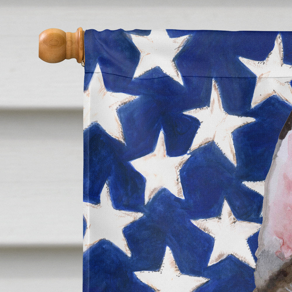 Siberian Husky #2 Patriotic House Flag 28x40 Porch Sleeve Pole Decorative Outside Yard Banner Artwork Wall Hanging, Polyester