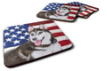 Siberian Husky #2 Patriotic Foam Coasters Set of 4 Cup Coasters for Indoor Outdoor, Tabletop Protection, Anti Slip, Mouse pad Material