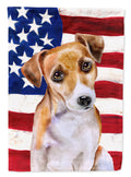 Jack Russell Terrier #2 Patriotic House Flag 28x40 Porch Sleeve Pole Decorative Outside Yard Banner Artwork Wall Hanging, Polyester