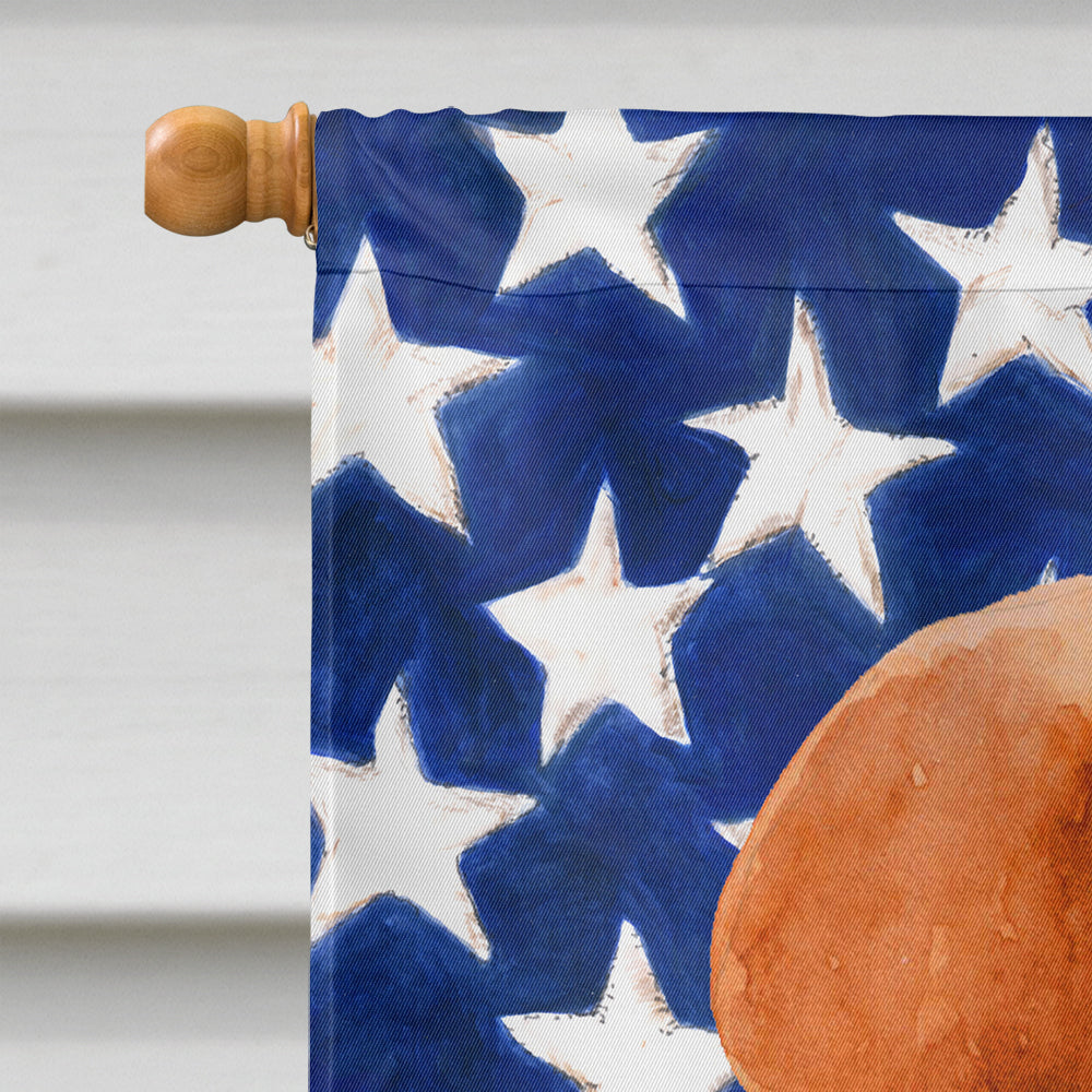 Labrador Retriever Patriotic House Flag 28x40 Porch Sleeve Pole Decorative Outside Yard Banner Artwork Wall Hanging, Polyester