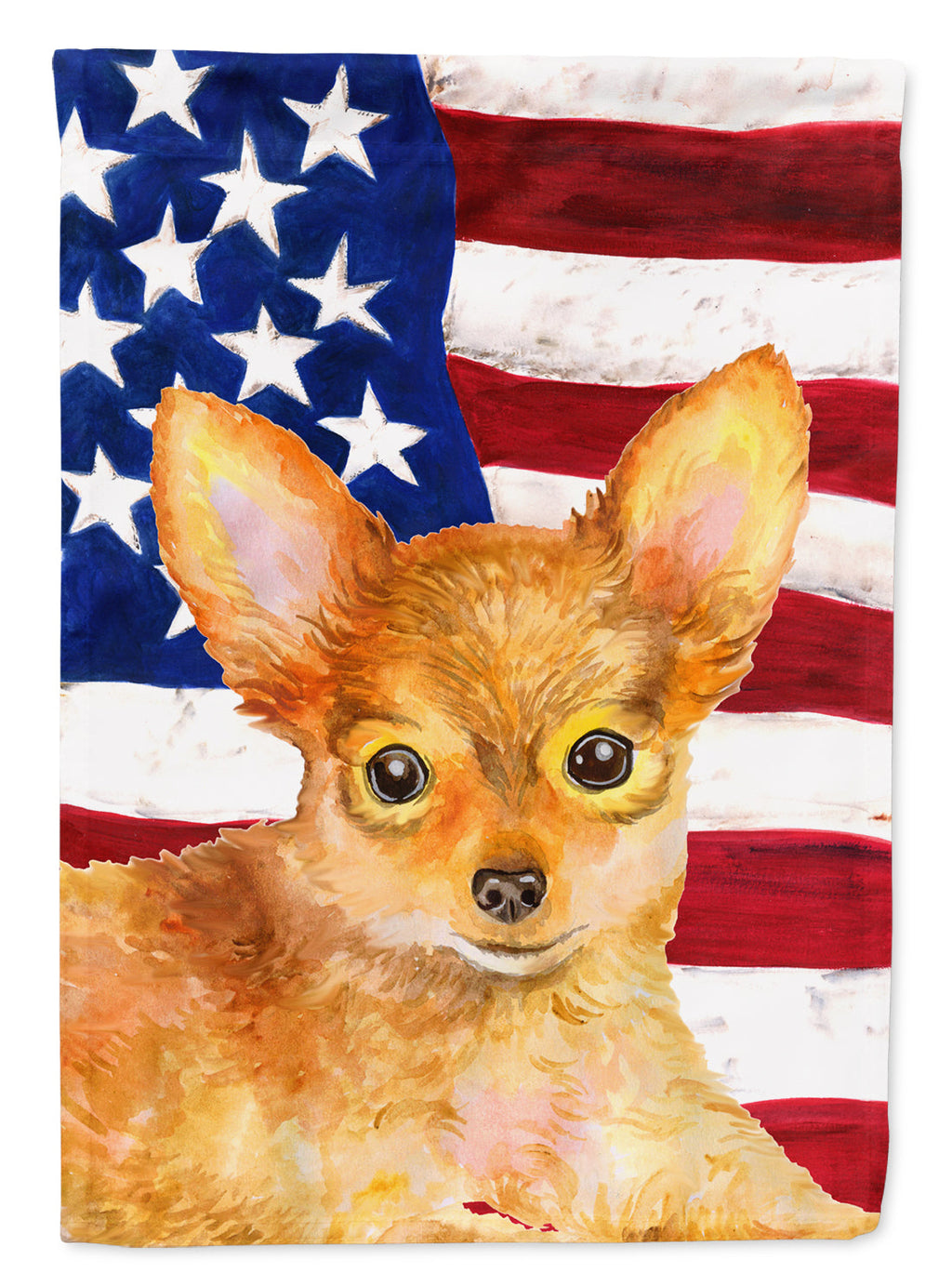 Toy Terrier Patriotic House Flag 28x40 Porch Sleeve Pole Decorative Outside Yard Banner Artwork Wall Hanging, Polyester