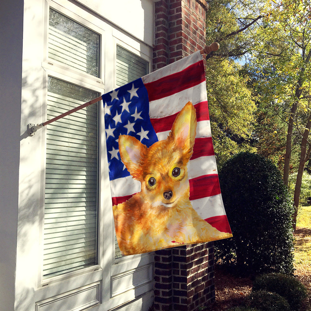 Toy Terrier Patriotic House Flag 28x40 Porch Sleeve Pole Decorative Outside Yard Banner Artwork Wall Hanging, Polyester