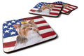 Yorkshire Terrier #2 Patriotic Foam Coasters Set of 4 Cup Coasters for Indoor Outdoor, Tabletop Protection, Anti Slip, Mouse pad Material