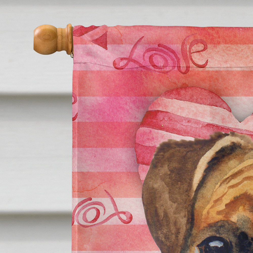 German Boxer Love House Flag 28x40 Porch Sleeve Pole Decorative Outside Yard Banner Artwork Wall Hanging, Polyester