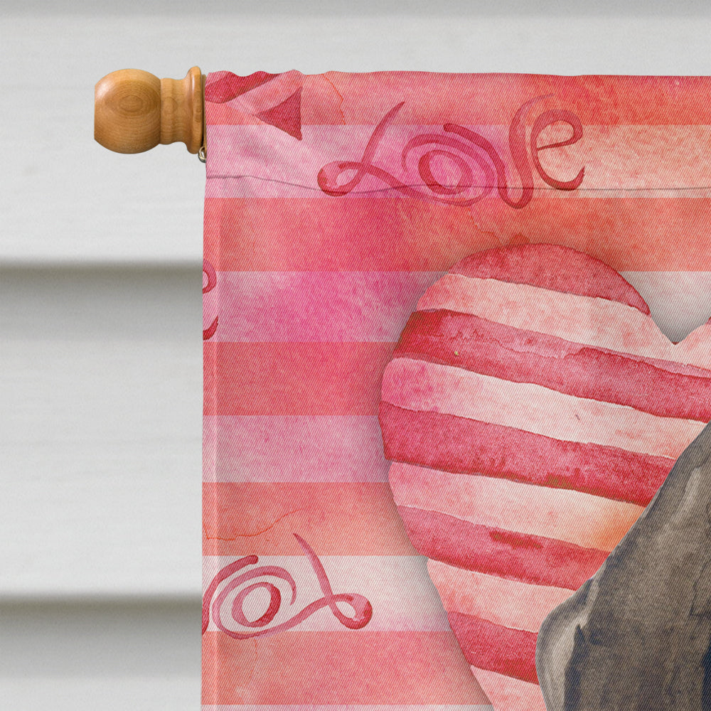 German Shorthaired Pointer Love House Flag 28x40 Porch Sleeve Pole Decorative Outside Yard Banner Artwork Wall Hanging, Polyester