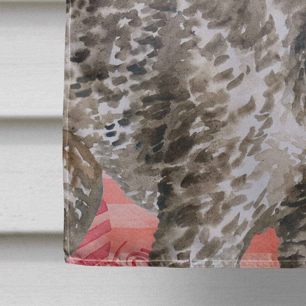 German Shorthaired Pointer Love House Flag 28x40 Porch Sleeve Pole Decorative Outside Yard Banner Artwork Wall Hanging, Polyester