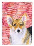Pembroke Corgi Love House Flag 28x40 Porch Sleeve Pole Decorative Outside Yard Banner Artwork Wall Hanging, Polyester