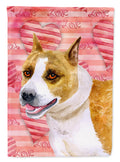 American Staffordshire Love House Flag 28x40 Porch Sleeve Pole Decorative Outside Yard Banner Artwork Wall Hanging, Polyester