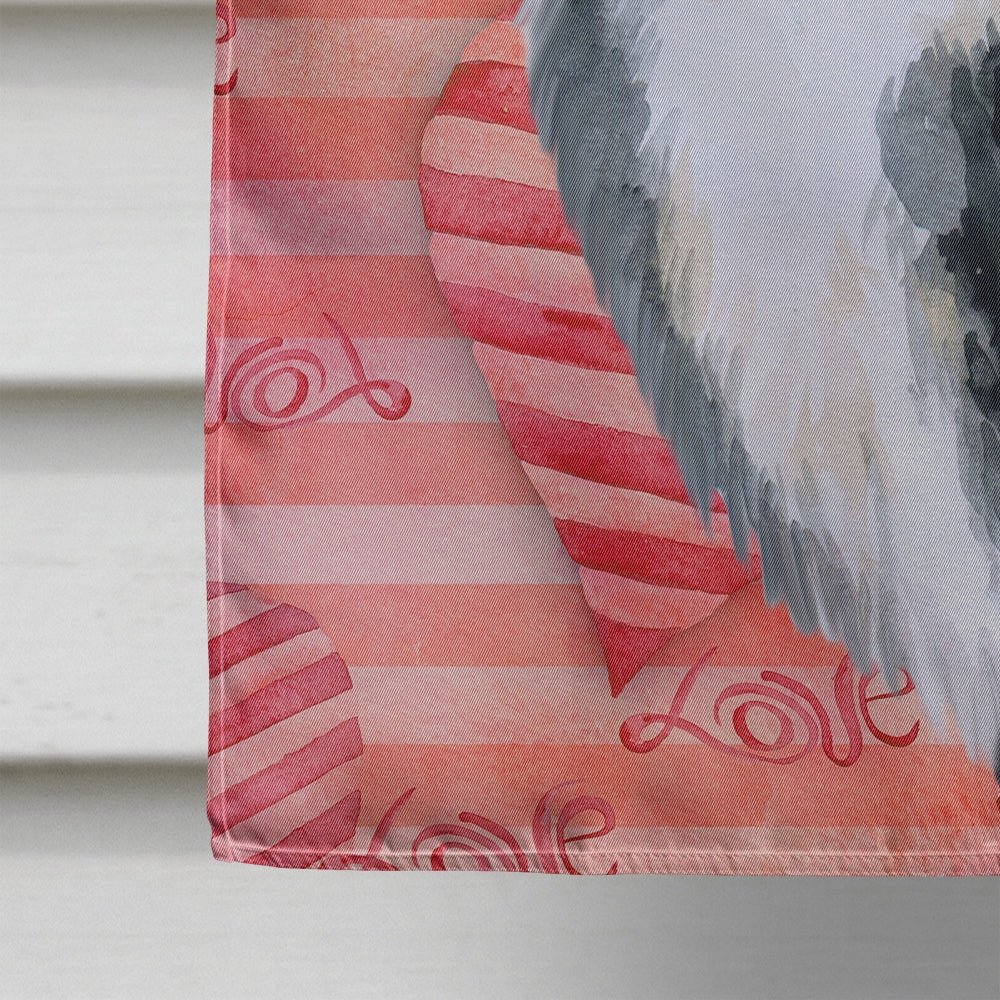 Bernese Mountain Dog Love House Flag 28x40 Porch Sleeve Pole Decorative Outside Yard Banner Artwork Wall Hanging, Polyester