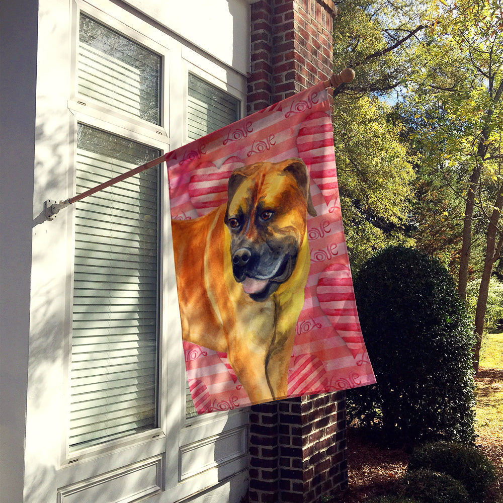 Boerboel Mastiff Love House Flag 28x40 Porch Sleeve Pole Decorative Outside Yard Banner Artwork Wall Hanging, Polyester
