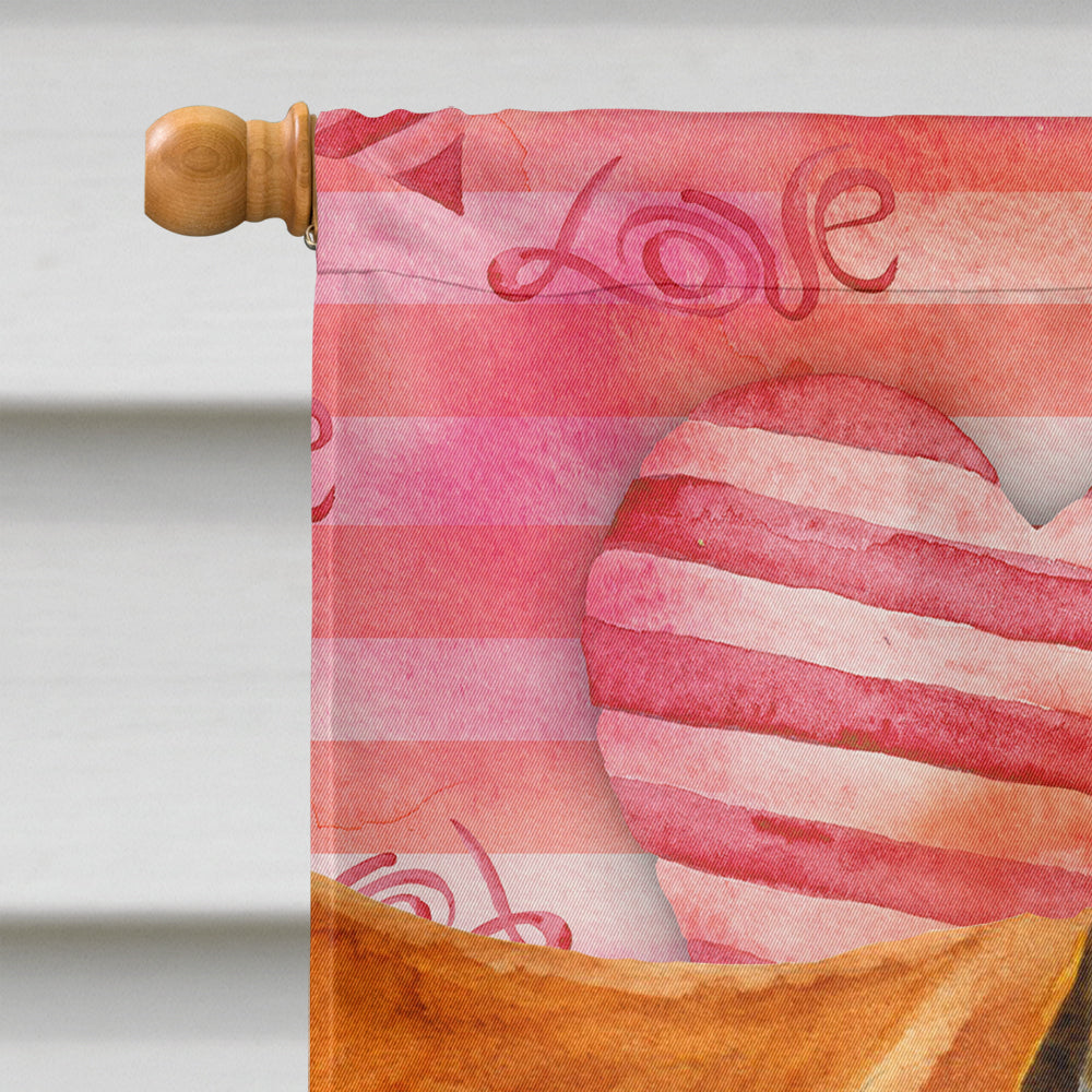 Boerboel Mastiff Love House Flag 28x40 Porch Sleeve Pole Decorative Outside Yard Banner Artwork Wall Hanging, Polyester