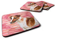 Smooth Fox Terrier Love Foam Coasters Set of 4 Cup Coasters for Indoor Outdoor, Tabletop Protection, Anti Slip, Mouse pad Material