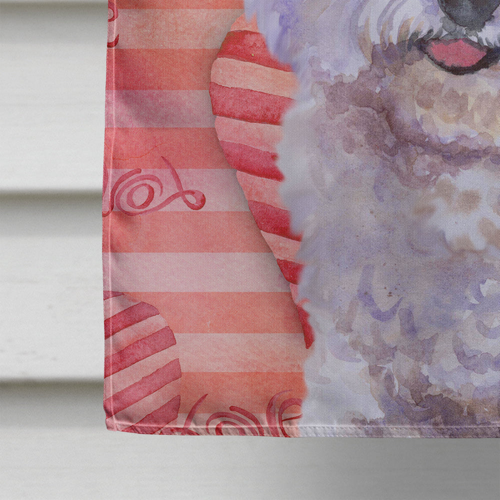 Bichon Frise Love House Flag 28x40 Porch Sleeve Pole Decorative Outside Yard Banner Artwork Wall Hanging, Polyester