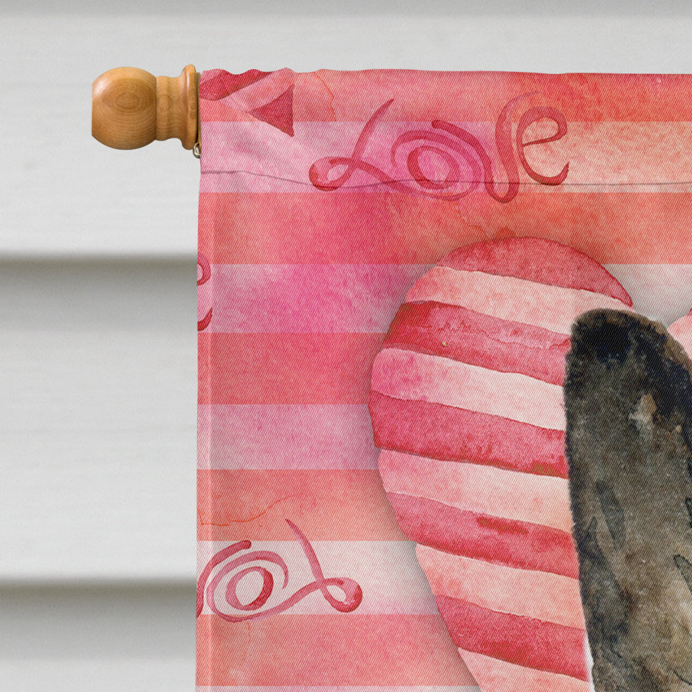 East-European Shepherd Love House Flag 28x40 Porch Sleeve Pole Decorative Outside Yard Banner Artwork Wall Hanging, Polyester
