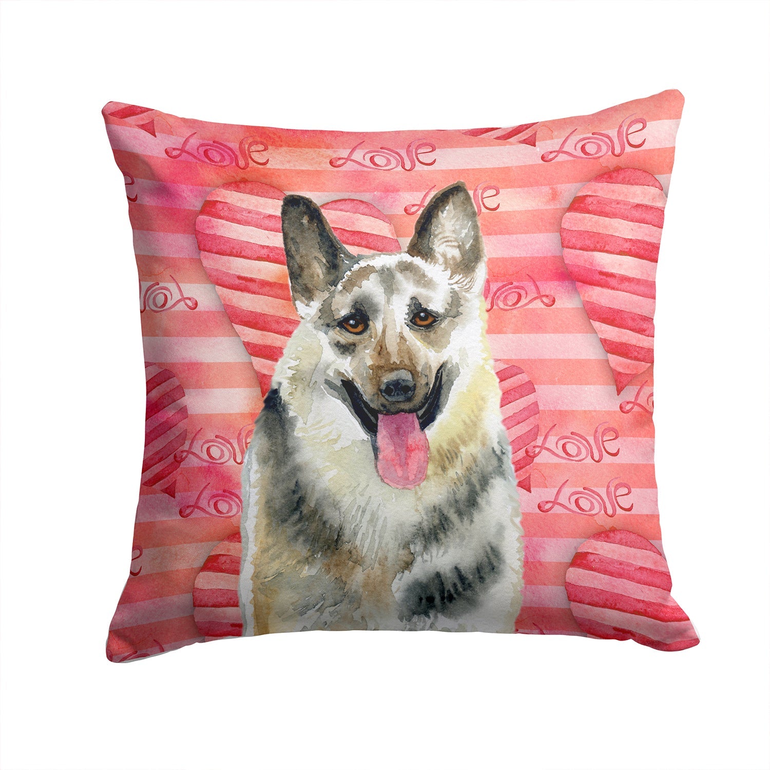 East-European Shepherd Love Decorative Throw Pillow 14x14 Indoor Outdoor Accent Cushion, Fabric Cover with Insert for Sofa, Bed, Porch & Living Room