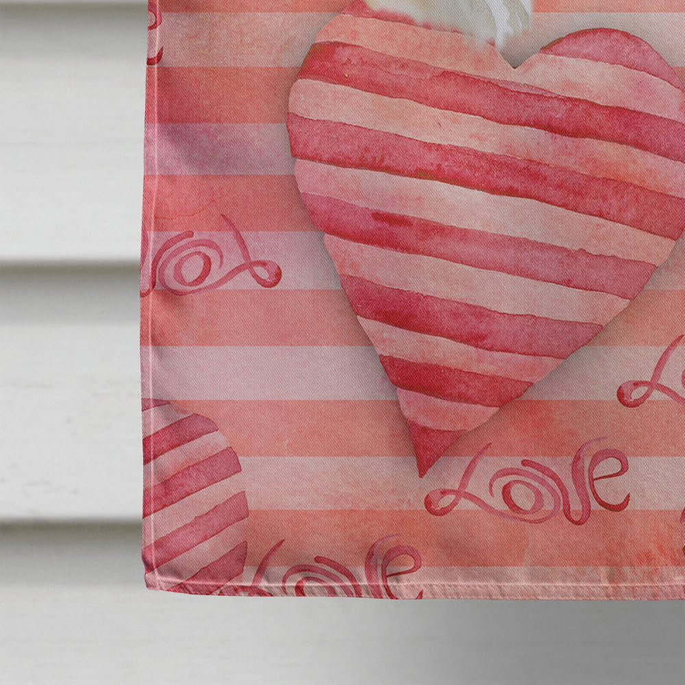 Fox Terrier Love House Flag 28x40 Porch Sleeve Pole Decorative Outside Yard Banner Artwork Wall Hanging, Polyester