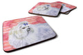 Maltese Love Foam Coasters Set of 4 Cup Coasters for Indoor Outdoor, Tabletop Protection, Anti Slip, Mouse pad Material