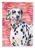 Dalmatian Love House Flag 28x40 Porch Sleeve Pole Decorative Outside Yard Banner Artwork Wall Hanging, Polyester
