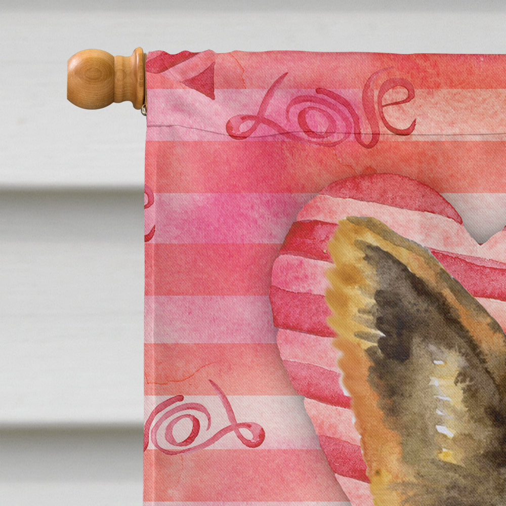 German Shepherd Love House Flag 28x40 Porch Sleeve Pole Decorative Outside Yard Banner Artwork Wall Hanging, Polyester
