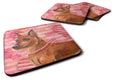 Miniature Pinscher Love Foam Coasters Set of 4 Cup Coasters for Indoor Outdoor, Tabletop Protection, Anti Slip, Mouse pad Material