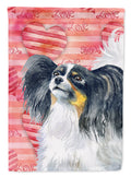 Papillon Love House Flag 28x40 Porch Sleeve Pole Decorative Outside Yard Banner Artwork Wall Hanging, Polyester