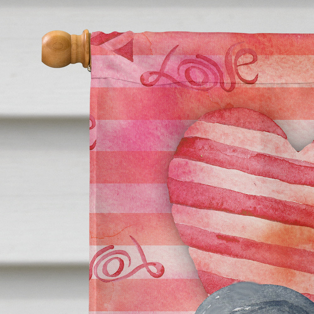 Papillon Love House Flag 28x40 Porch Sleeve Pole Decorative Outside Yard Banner Artwork Wall Hanging, Polyester