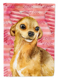 Chihuahua Love House Flag 28x40 Porch Sleeve Pole Decorative Outside Yard Banner Artwork Wall Hanging, Polyester