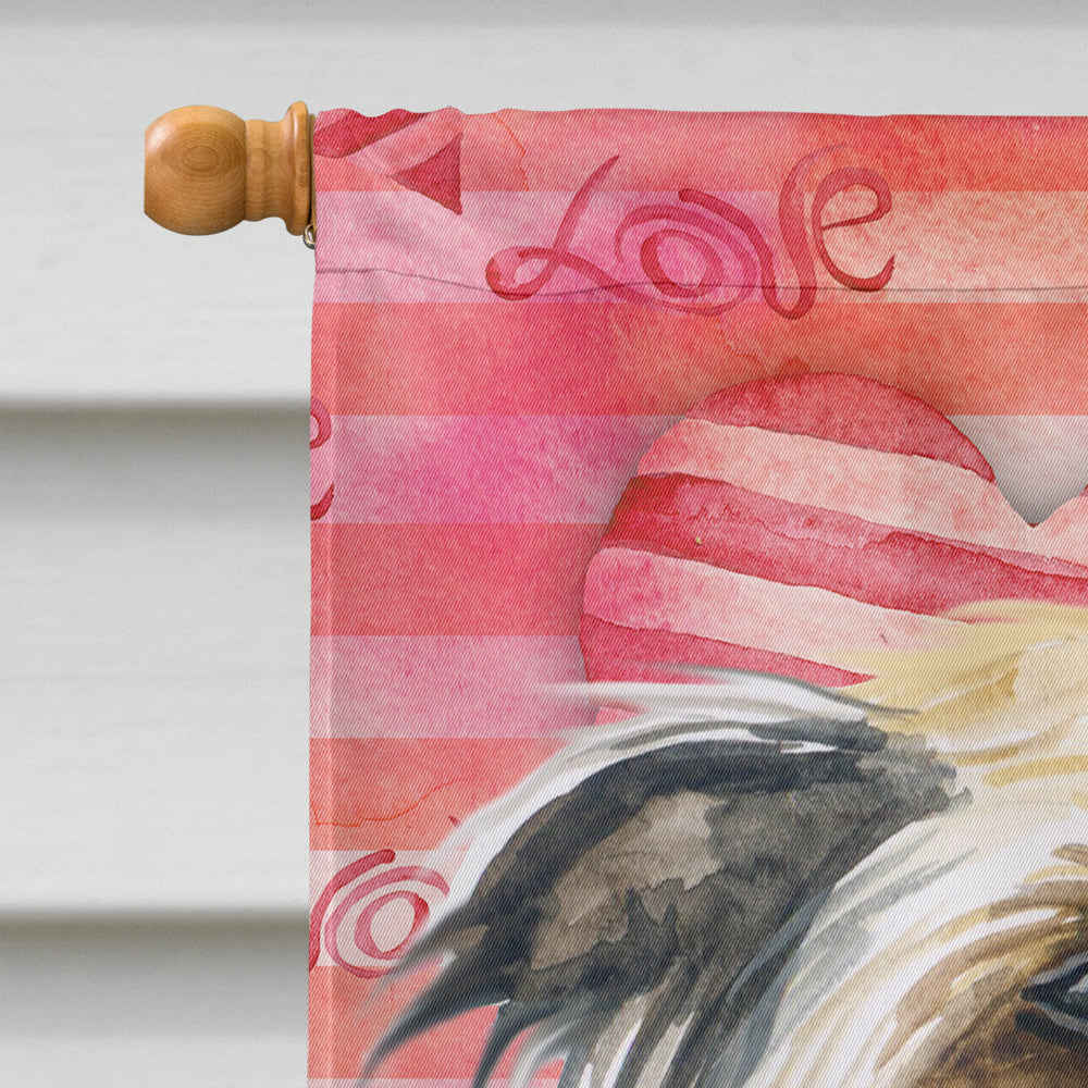 Chinese Crested Love House Flag 28x40 Porch Sleeve Pole Decorative Outside Yard Banner Artwork Wall Hanging, Polyester