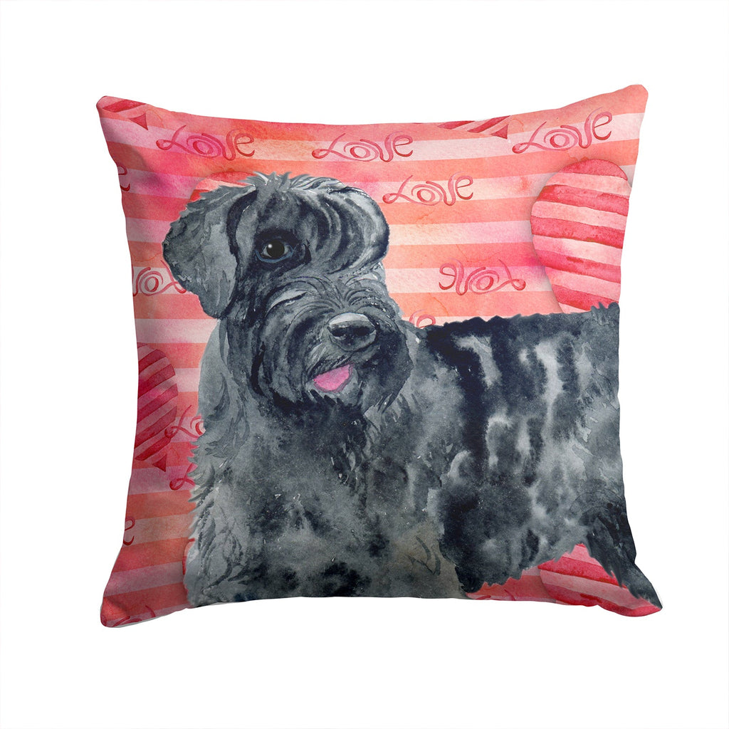 Giant Schnauzer Love Decorative Throw Pillow 14x14 Indoor Outdoor Accent Cushion, Fabric Cover with Insert for Sofa, Bed, Porch & Living Room