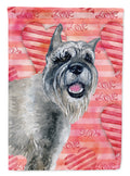 Schnauzer Love House Flag 28x40 Porch Sleeve Pole Decorative Outside Yard Banner Artwork Wall Hanging, Polyester