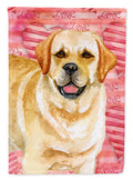 Golden Retriever Love House Flag 28x40 Porch Sleeve Pole Decorative Outside Yard Banner Artwork Wall Hanging, Polyester